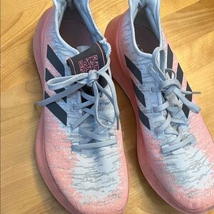 Adidas Women's Pink and Light Gray Athletic Shoes